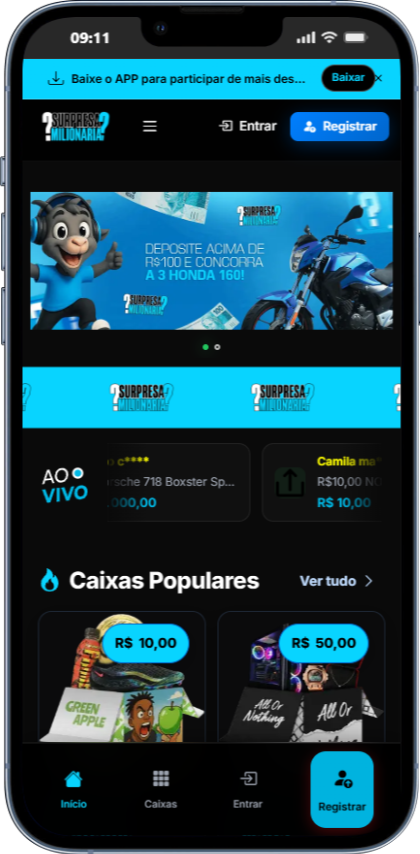 Sistema Caixa Misteriosa - Plataforma iGaming Broker Soft